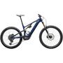 2026 Specialized Turbo Levo 4 Pro Mountain Bike featuring a sleek blue frame with wide tires and a powerful electric motor