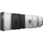 A Sony FE 300mm f/2.8 GM OSS lens with a white and black design featuring a ribbed focus ring and a lens mount at one end