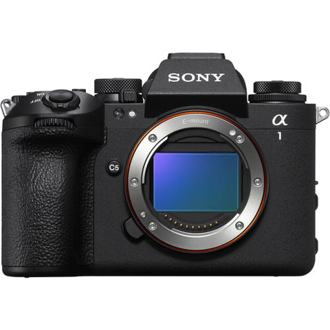Sony a1 II Mirrorless Camera featuring a black textured body E-mount and a large lens mount with a circular sensor highlight