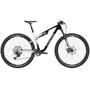 A 2025 Canyon Lux World Cup CF 8 Mountain Bike featuring a lightweight carbon frame disc brakes and wide tires designed for cross-country racing