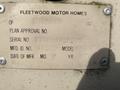 Label on a 1987 Chevrolet Fleetwood Pace Arrow displaying serial number plan approval and manufacturing details