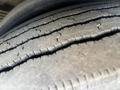 Close-up of a tire with visible tread patterns and wear on a 2008 Newmar Canyon Star 36 Foot Class A Motorhome