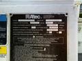 A label detailing specifications for an Altec equipment model number 0907DM1809 showing capacity platform weight and operational instructions