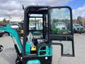2024 AGT Industrial Green QH13R Mini Excavator with an open door showcasing the operator's cabin and controls
