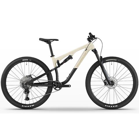 2026 Boardman MTR 8.8 Aluminium Full Suspension Mountain Bike with a cream and black frame and black wheels