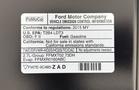 2015 Ford F-150 vehicle emission control information label showing compliance details and specifications