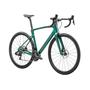 2024 Specialized Roubaix SL8 Pro Road Bike in green featuring aerodynamic frame design drop handlebars and disc brakes