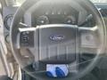 Steering wheel of a 2015 Ford F-450 SD displaying the Ford logo and control buttons
