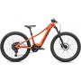 2024 Specialized Turbo Levo SL Kids Electric Mountain Bike in orange with wide tires and a sleek frame designed for youth riders