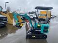 2024 AGT Industrial MH12R Mini Excavator with a teal and black design featuring a digging arm and tracks