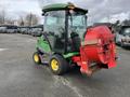 2014 John Deere 1585 Terrain Cut with a green and yellow body and a red attachment for cutting grass or terrain