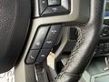 A close-up view of the steering wheel controls of a 2019 Ford F-150 featuring audio and phone buttons