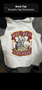 A white tank top featuring a colorful graphic design with the text Big Red Machine and an illustration of a motorcycle and flames