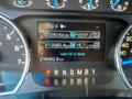 The display panel of a 2014 Ford F-150 showing trip information including time distance fuel used and average consumption