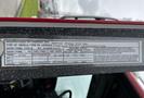 A label on a 2009 Spartan Gladiator fire truck displaying vehicle specifications and manufacturer information
