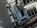 Close-up of the gear shift lever in a 2008 Morgan Olson Workhorse with settings for reverse neutral and drive displayed