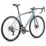 A 2025 Specialized S-Works Aethos LTD SRAM RED AXS road bike with a sleek blue frame disc brakes and a high-end component setup