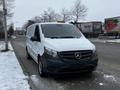 A white 2019 Mercedes-Benz Metris van parked on a snowy road with its front facing the viewer