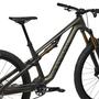2025 Canyon Neuron CF 9 Mountain Bike with a sleek grey frame suspension system and rugged tires designed for off-road cycling