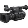 A Sony All-in-One PXW-Z280 Camera Transport Kit with accessories featuring a compact camcorder with a built-in viewfinder and control buttons for enhanced video recording options