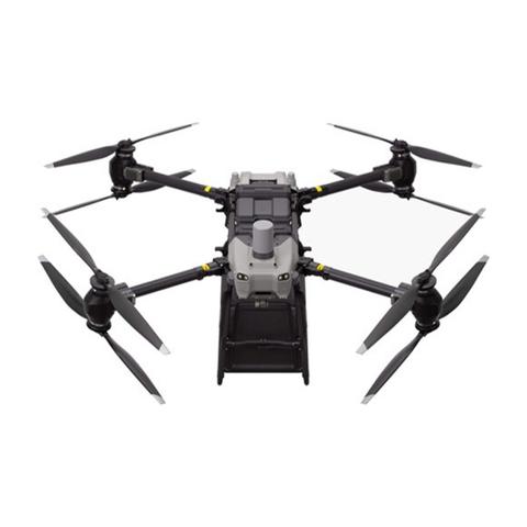 A DJI FlyCart 30 Aerial Delivery Drone with four propellers and a central cargo hold designed for delivering packages safely and efficiently