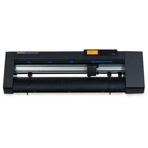 Canon 24 inch Graphtec Cutter with a sleek black design featuring a control panel and a roller for feeding materials