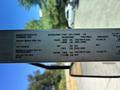 A 2019 Freightliner MT45 vehicle registration label displaying vehicle specifications and manufacturing details