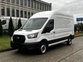 White 2021 Ford Transit van with a black front grille and black lower body trim