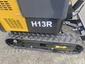 2024 AGT Industrial H13R Mini Excavator featuring rubber tracks with an arrow indicating forward direction and a prominent H13R designation on the side