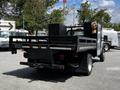A 2016 Ford F-550 with a black flatbed and a decorative element resembling a cow's head on the rear portion