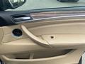 Interior door panel of a 2009 BMW X5 featuring beige upholstery wood accents and controls for the window and door lock