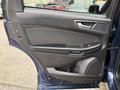 The interior driver's side door of a 2017 Ford Edge featuring a black panel with a handle and controls for windows and locks
