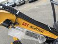 2024 AGT Mini Excavator featuring a bright yellow arm with the text AGT INDUSTRIAL and bundled hydraulic hoses