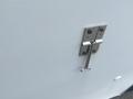 A close-up of a silver latch and bolt mechanism on the rear door of a 2004 Ford Econoline