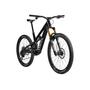 A 2025 Canyon Spectral:ONfly CF LTD mountain bike featuring a sleek black frame with gold suspension components and rugged tires designed for off-road performance