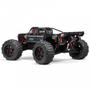 Arrma 1/5 Outcast 8S EXB 4X4 Roller Brushless Stunt Truck in black with oversized tires and a sporty design suitable for performing stunts and off-road driving