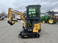 2024 AGT Industrial Yellow H13R Mini Excavator with a compact design and articulated arm featuring a bucket attachment and rubber tracks for versatility and mobility
