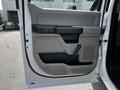 The interior door panel of a 2017 Ford F-250 SD featuring a gray design with a handle and a control lever for window or door operation