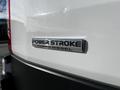 Close-up of a 2017 Ford Transit badge displaying the words Power Stroke Turbo Diesel