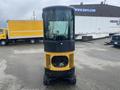 2024 AGT Industrial H13R Mini Excavator with a sleek black and yellow design featuring a transparent cab and rugged wheels for versatile terrain handling