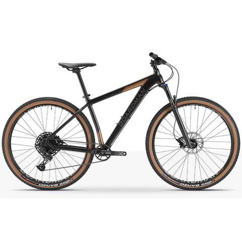 2026 Boardman MHT 8.9 Aluminium Hardtail Mountain Bike with black frame and brown tires designed for off-road cycling