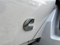 Close-up of the Cummins emblem on the side of a white 2019 International 4300 truck