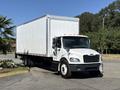 2015 Freightliner M2 106 box truck with a white exterior and a large cargo area in the back