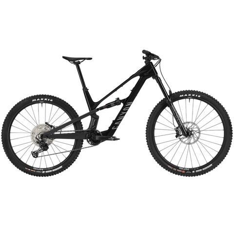 2025 Canyon Spectral:ONfly CF 8 Mountain Bike with a sleek black frame large wheels and advanced suspension system designed for off-road performance