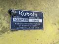 Kubota label displaying model RCK72P-F36 and serial number 15450 from Kubota Manufacturing of America Corp Gainesville GA USA