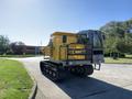 A yellow and gray 2022 TerraMac Tracked Dump with a tracked undercarriage and an articulated dump body designed for off-road versatility and heavy loads