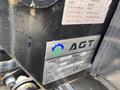 A close-up view of a black metal plate on a 2024 AGT Industrial QH13R Mini Excavator displaying the model type owner load capacity and engine serial information