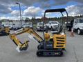 2024 AGT Mini Excavator with a yellow and black design features a bucket attachment and a spacious operator seat