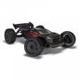 Arrma 1/7 TALION 6S EXB 4X4 RTR Brushless Speed Truck featuring a sleek black and red design with oversized tires and a low profile body