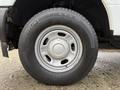 A close-up view of a wheel on a 2017 Ford F-350 SD showing the tire tread and steel rim